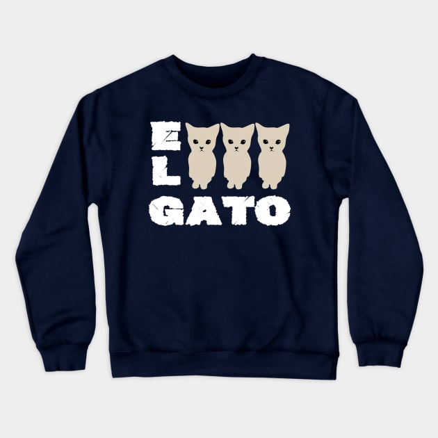 EL Gato Meme Cat Crewneck Sweatshirt by Orenji Shirts